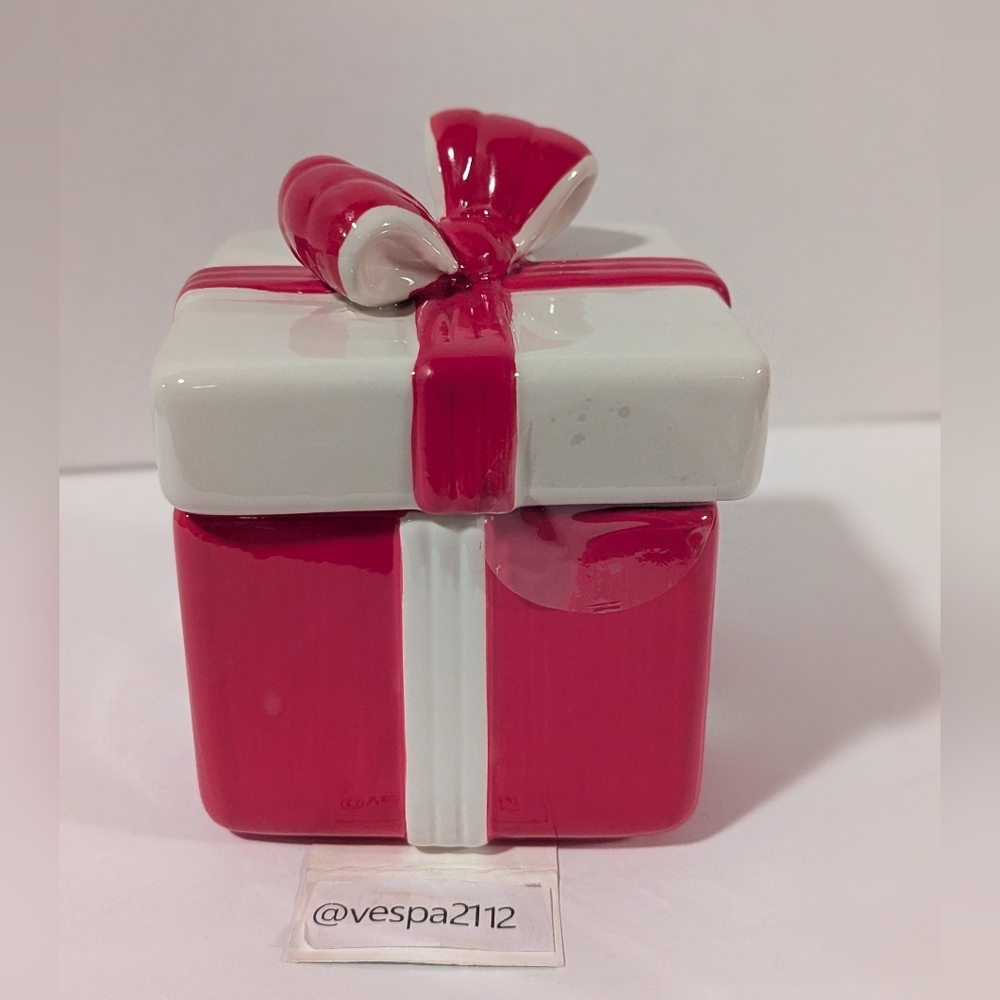 Target Bullseye Playground Christmas Gift Present Red Canister Candy Cookie Jar